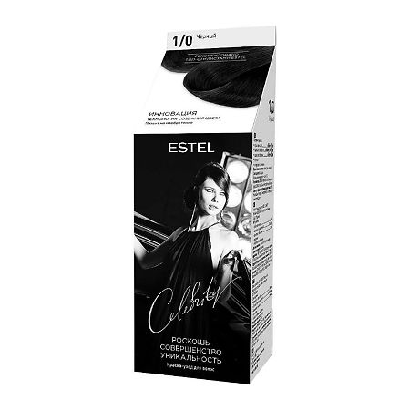 Estel Celebrity Краска-уход для волос тон 1/0 черный 140 мл 1 шт