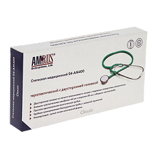 Купить Стетоскоп Amrus 04-АМ400 GR медицинский терапевтический зеленый 1 шт цена