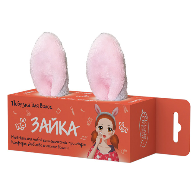 Изображение товара Повязка для волос Зайка Etude Organix мягкий плюш 1 шт
