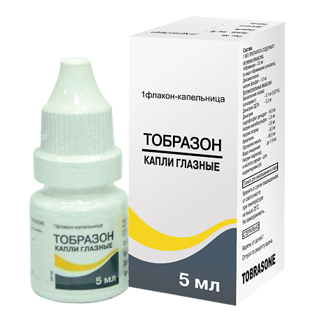 Тобразон капли глазные 0,1%+0,3% фл-кап 5 мл 1 шт
