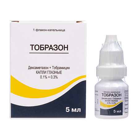 Тобразон капли глазные 0,1%+0,3% фл-кап 5 мл 1 шт