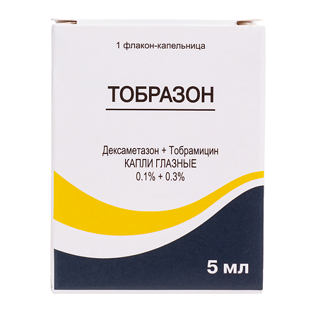 Тобразон капли глазные 0,1%+0,3% фл-кап 5 мл 1 шт