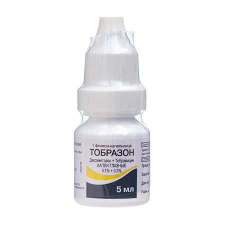 Тобразон капли глазные 0,1%+0,3% фл-кап 5 мл 1 шт