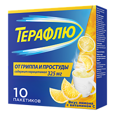 Изображение товара ТераФлю от гриппа и простуды порошок д/приг раствора д/приема внутрь лимон пак 10 шт