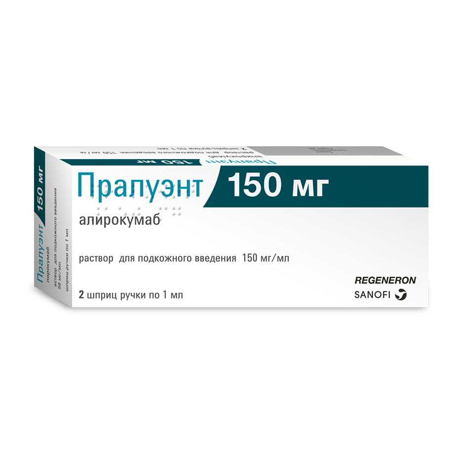 Изображение товара Пралуэнт раствор для п/к введ 150 мг/мл 1 мл шприц-ручка 2 шт