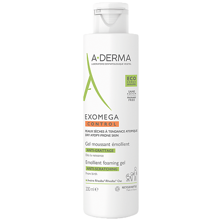 Изображение товара A-Derma Exomega Control Гель смягчающий пенящийся для сухой кожи 200 мл 1 шт