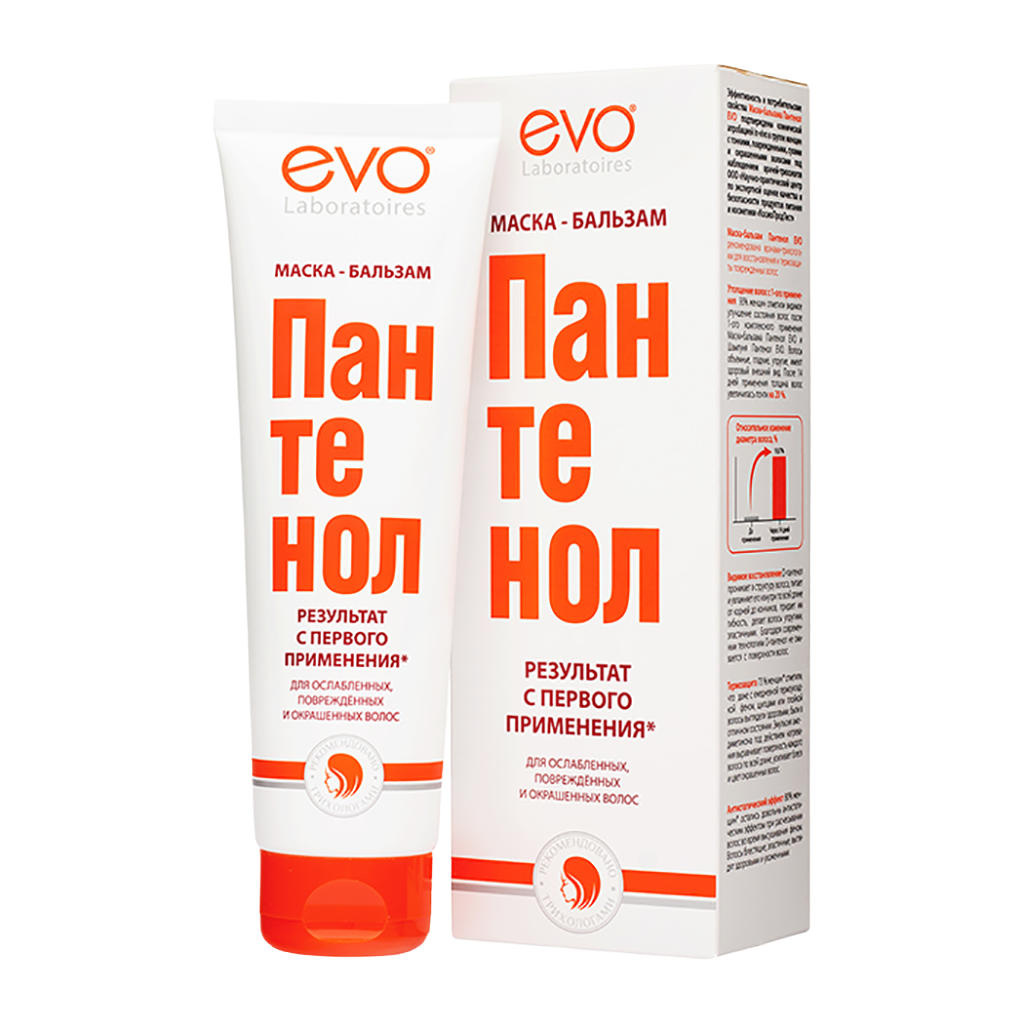 Изображение товара EVO Пантенол Маска-бальзам для поврежденных волос 150 мл Изображение товара EVO Пантенол Маска-бальзам для поврежденных волос 150 мл