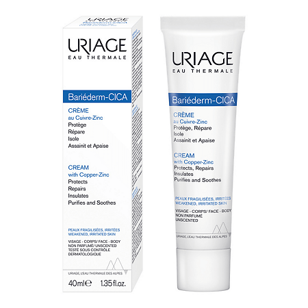 Uriage Bariederm Cica-Cream цика-крем с Cu-Zn SPF50+ 40 мл 1 шт