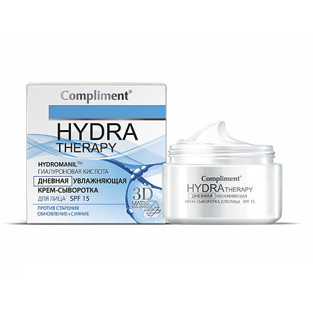 Изображение товара Compliment Hydra Therapy Крем-сыворотка для лица дневная увлажняющая 50 мл 1 шт
