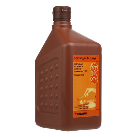 Браунодин Б.Браун раствор для местного применения 7,5 % 1 000 мл 10 шт