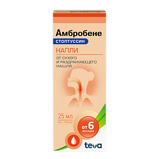 Купить Амбробене Стоптуссин капли для приема внутрь 4 мг+100 мг/мл фл-кап 25 мл 1 шт цена