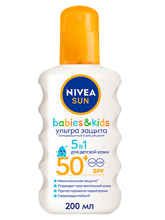 Nivea Sun Солнцезащитный спрей детский Ультра Защита SPF 50+ 200 мл 1 шт