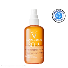 Купить Vichy Capital Soleil Protective Water Tan Двухфазный солнцезащитный спрей-активатор загара SPF30 200 мл 1 шт цена