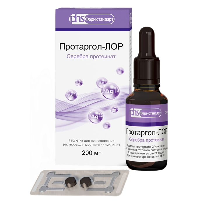 Протаргол-ЛОР Таблетки Д/Приг Раствора Для Местного Применения 200.