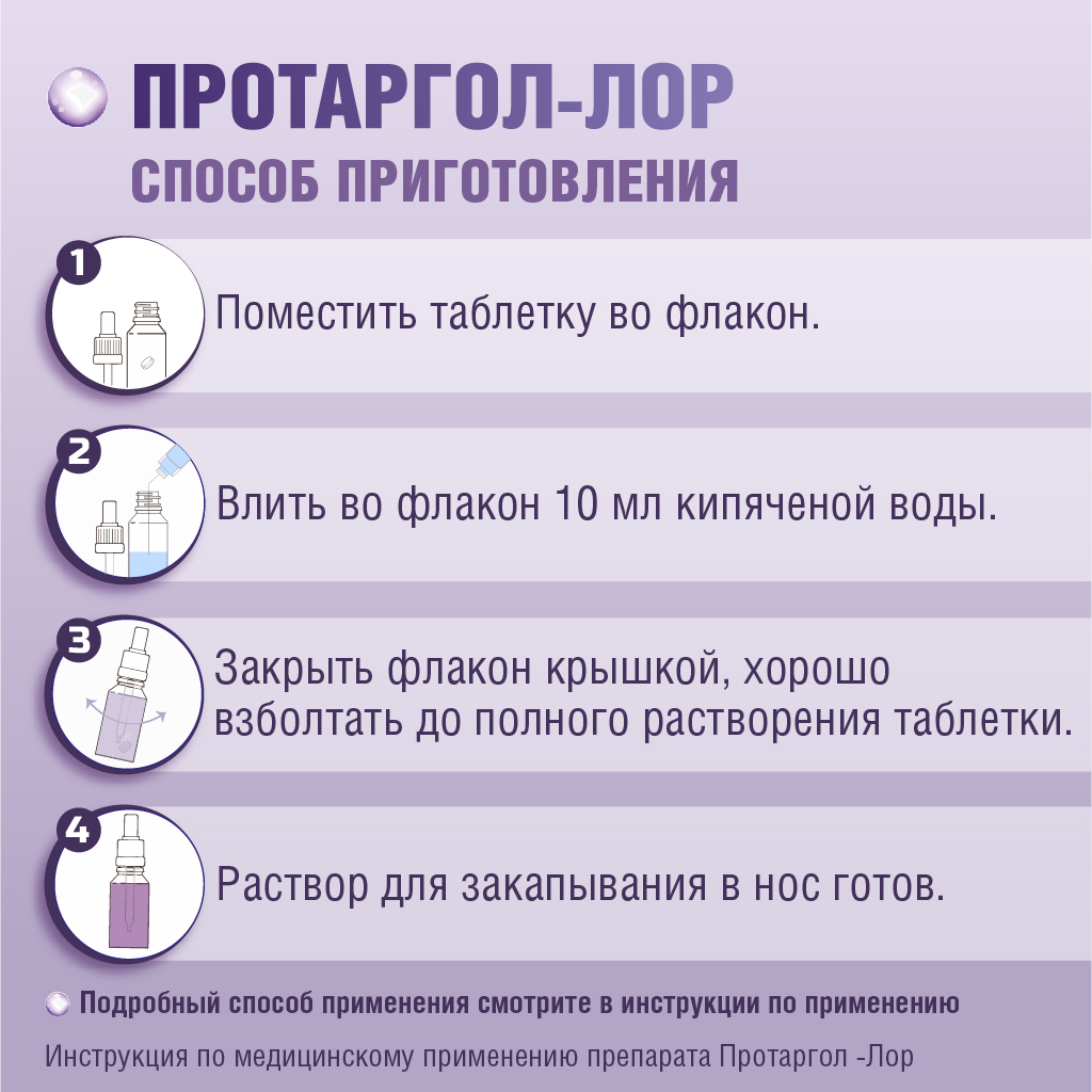 Протаргол-ЛОР Таблетки Д/Приг Раствора Для Местного Применения 200.