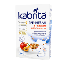 Купить Kabrita Каша гречневая на козьем молочке с яблоком и абрикосом с 5 месяцев 180 г 1 шт цена