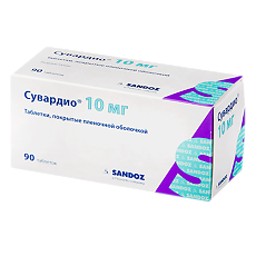 Купить Сувардио таблетки покрыт.плен.об. 10 мг 90 шт цена