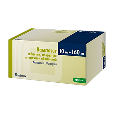 Купить Вамлосет таблетки покрыт.плен.об. 10 мг+160 мг 90 шт цена