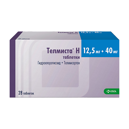 Телмиста Н таблетки 12,5 мг+40 мг 28 шт