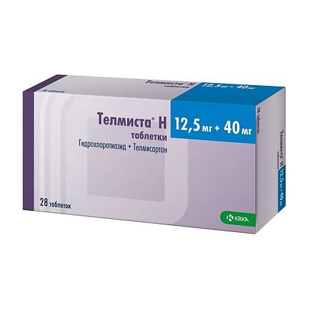 Телмиста Н таблетки 12,5 мг+40 мг 28 шт