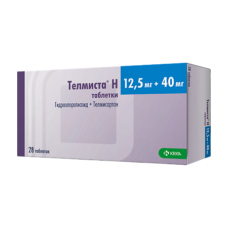 Телмиста Н таблетки 12,5 мг+40 мг 28 шт