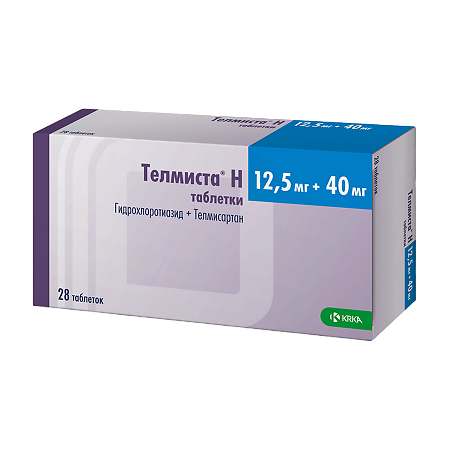Телмиста Н таблетки 12,5 мг+40 мг 28 шт