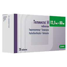 Купить Телмиста Н таблетки 12,5 мг+80 мг 28 шт цена