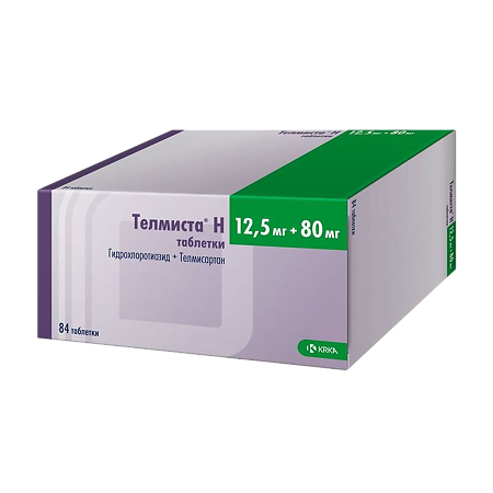 Телмиста Н таблетки 12,5 мг+80 мг 84 шт