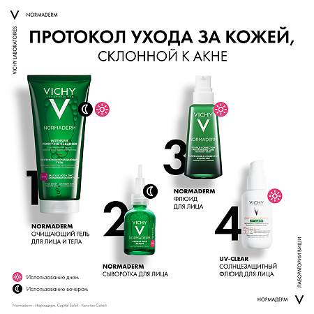 Vichy Normaderm Phytosolution Флюид корректирующий двойного действия для проблемной кожи 50 мл 1 шт