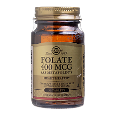 Купить Solgar Фолат 400 мкг Метафолин / Folate 400 mcg (as Metafoline) Tablets таблетки массой 250 мг 50 шт цена