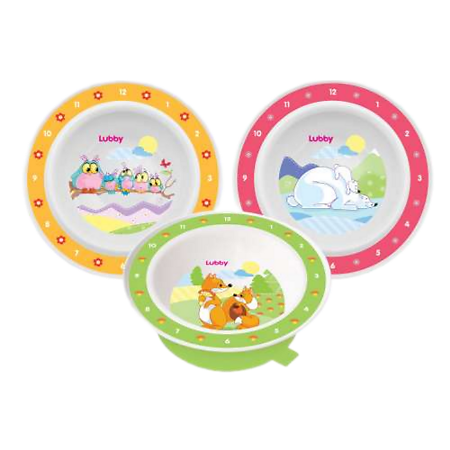 Изображение товара Тарелка для кормления с присоской Веселые животные для малышей от 6 месяцев
