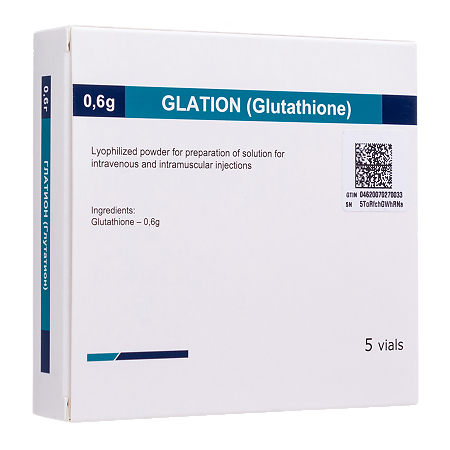 Глатион лиофилизированный порошок д/приг раствора для в/в и в/м введ 0,6 г фл 5 шт