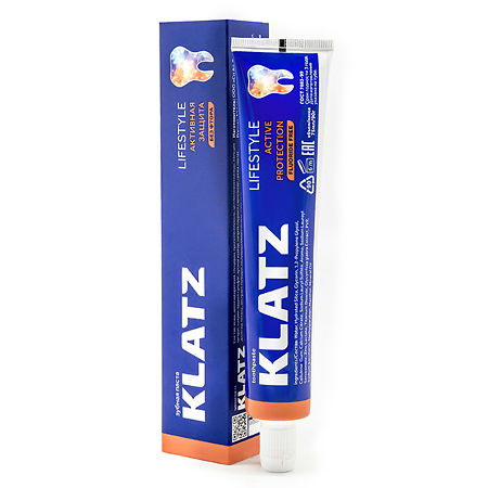 Klatz Lifestyle Зубная паста Активная защита без фтора 75 мл 1 шт