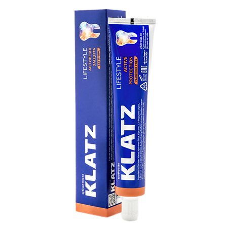 Klatz Lifestyle Зубная паста Активная защита без фтора 75 мл 1 шт