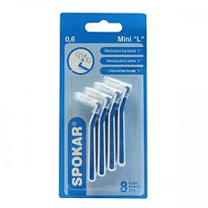 Купить Spokar 0,6 Mini L Интердентальный конич. ершик с изогнутой ручкой инд.колпачок d 0.7, 8 шт. цена