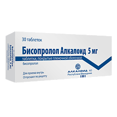 Купить Бисопролол Алкалоид таблетки покрыт.плен.об. 5 мг 30 шт цена