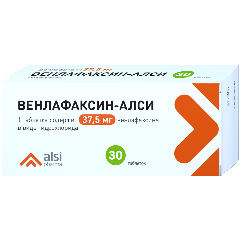 Венлафаксин-АЛСИ Таблетки 37,5 Мг 30 Шт - Купить, Цена И Отзывы.