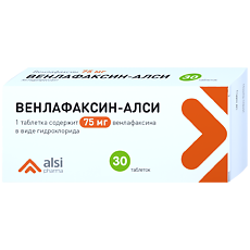 Купить Венлафаксин-АЛСИ таблетки 75 мг 30 шт цена