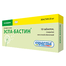 Купить Эспа-Бастин таблетки покрыт.плен.об. 20 мг 10 шт цена