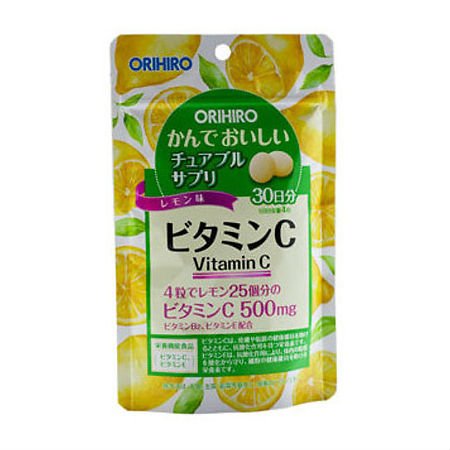 Orihiro Витамин С со вкусом лимона таблетки массой 500 мг 120 шт