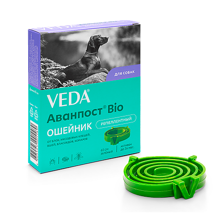 Аванпост Bio Ошейник репеллентный для собак зеленый 65 см 1 шт