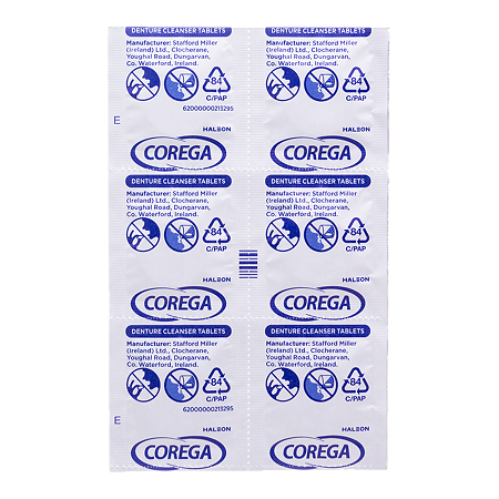 Корега Биоформула таблетки для очищения зубных протезов 72 шт