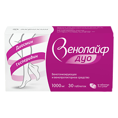 Купить Венолайф Дуо таблетки покрыт.плен.об. 1000 мг 30 шт цена