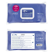 Купить Uriage Bebe Первые очищающие салфетки 70 шт х 2 уп цена