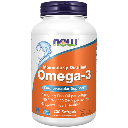 Now Omega-3/Омега-3 1000 мг желатиновые капсулы массой 1382 мг 200 шт