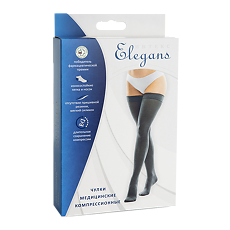 Купить Чулки Элеганс с резинкой на силик. основе 2 класс компрессии цвет бежевый р.XL 1 уп цена