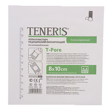Купить Лейкопластырь Тенерис (Teneris) T-Pore фиксирующий на нетканой основе 8х10 см 1 шт цена