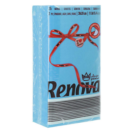 Renova Салфетки бумажные двухслойные Red Label Blue 25 шт