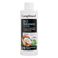Купить Compliment Biobotanica active Мицеллярный шампунь Кокос для сухих и окрашенных волос 380 мл 1 шт цена