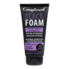Купить Compliment Black Foam Черная пенка д/умывания Мягкое очищение и длительное увлажнение 165 мл 1 шт цена
